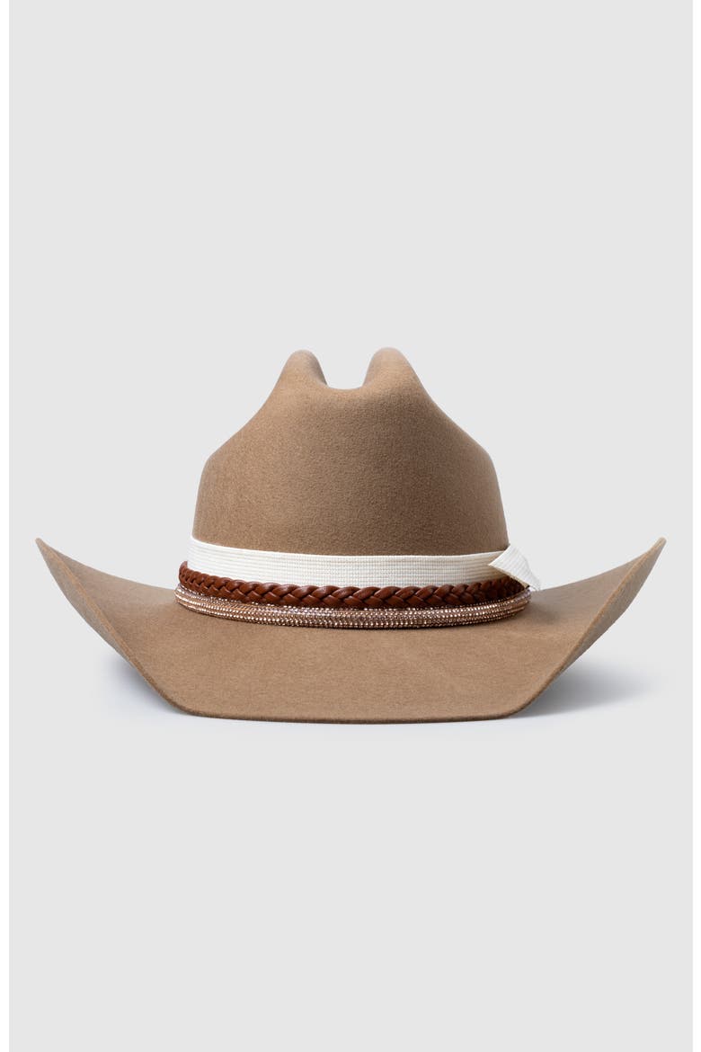 Canyon Belle Wool Western Cowboy Hat, Alternate, color, Khaki