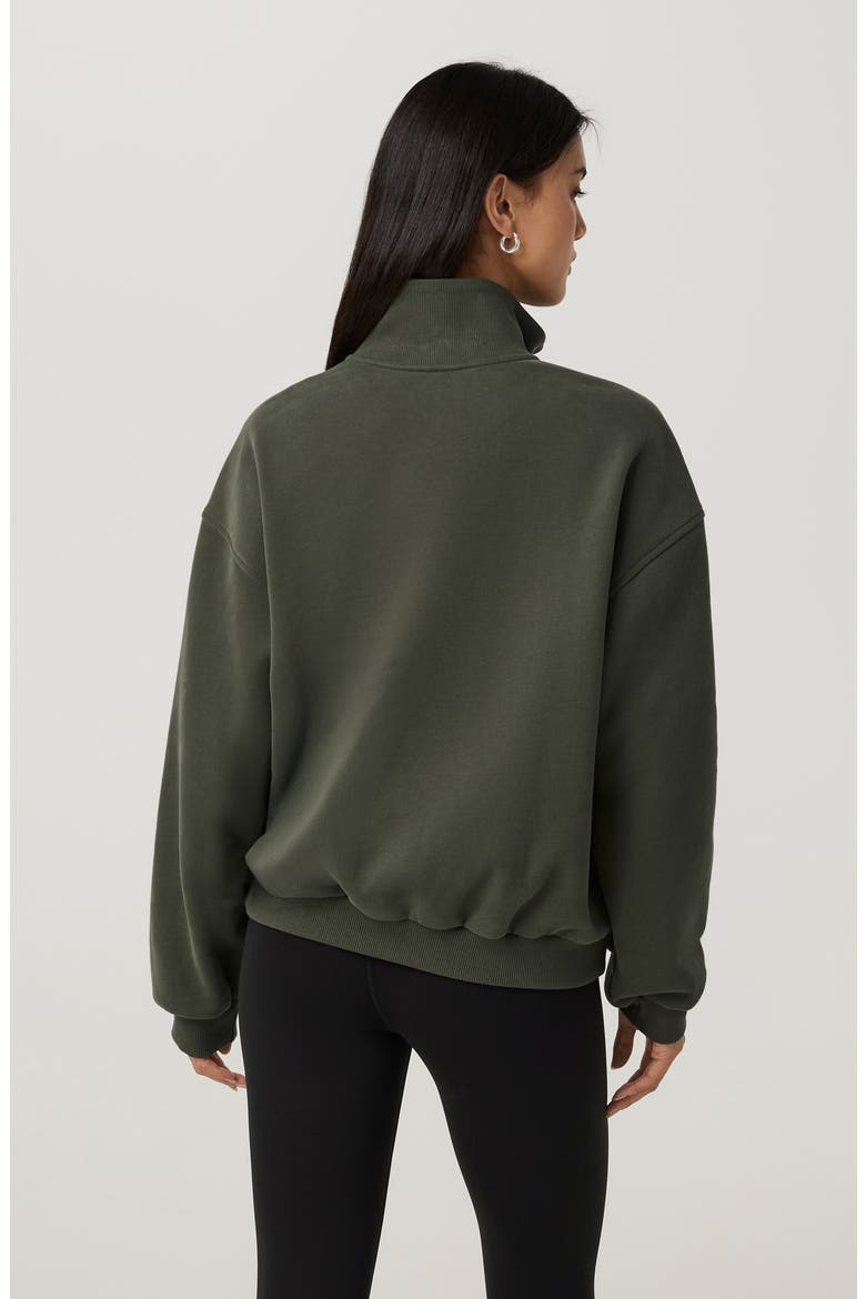 Restore Oversized Half-Zip Pullover, Alternate, color, ARMY
