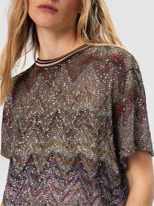 Missoni Caperdoni Short Sleeve T-shirt With Sequin In Multi