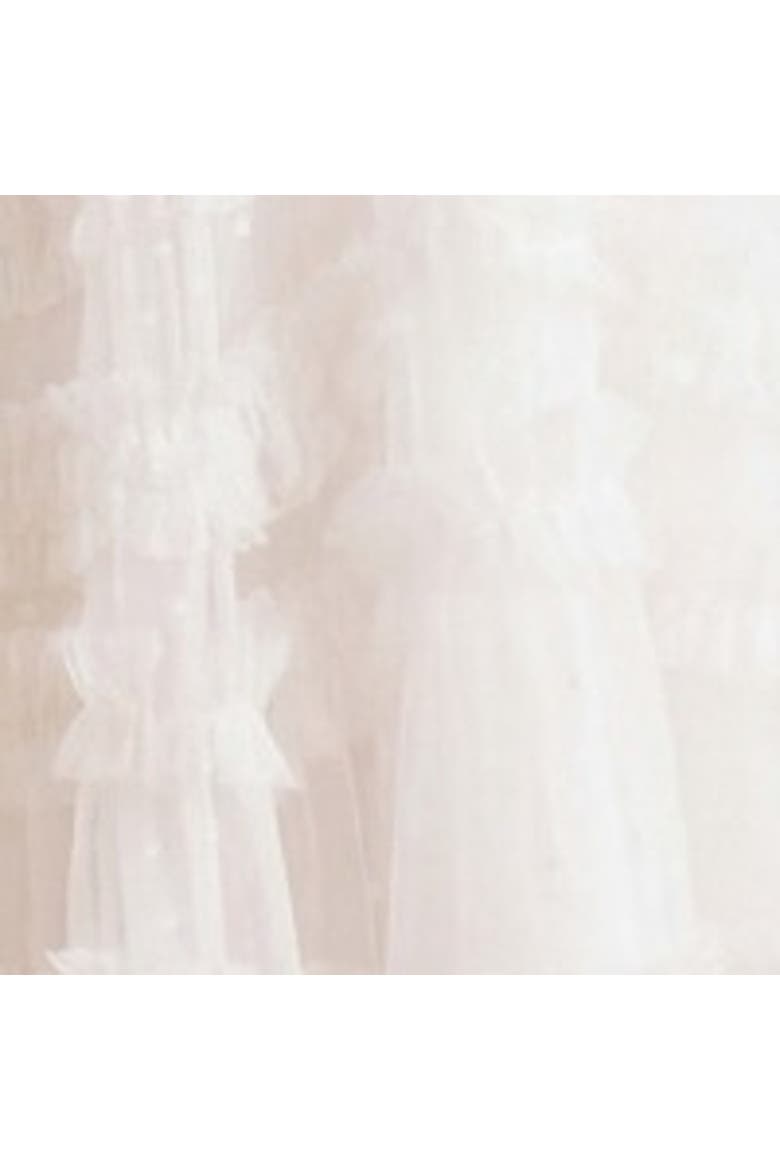 Kid's Amara Ruffle Sleeve Kids Dress, Alternate, color, Swan White