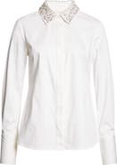 Ramy Brook Wendy Beaded Collar Shirt