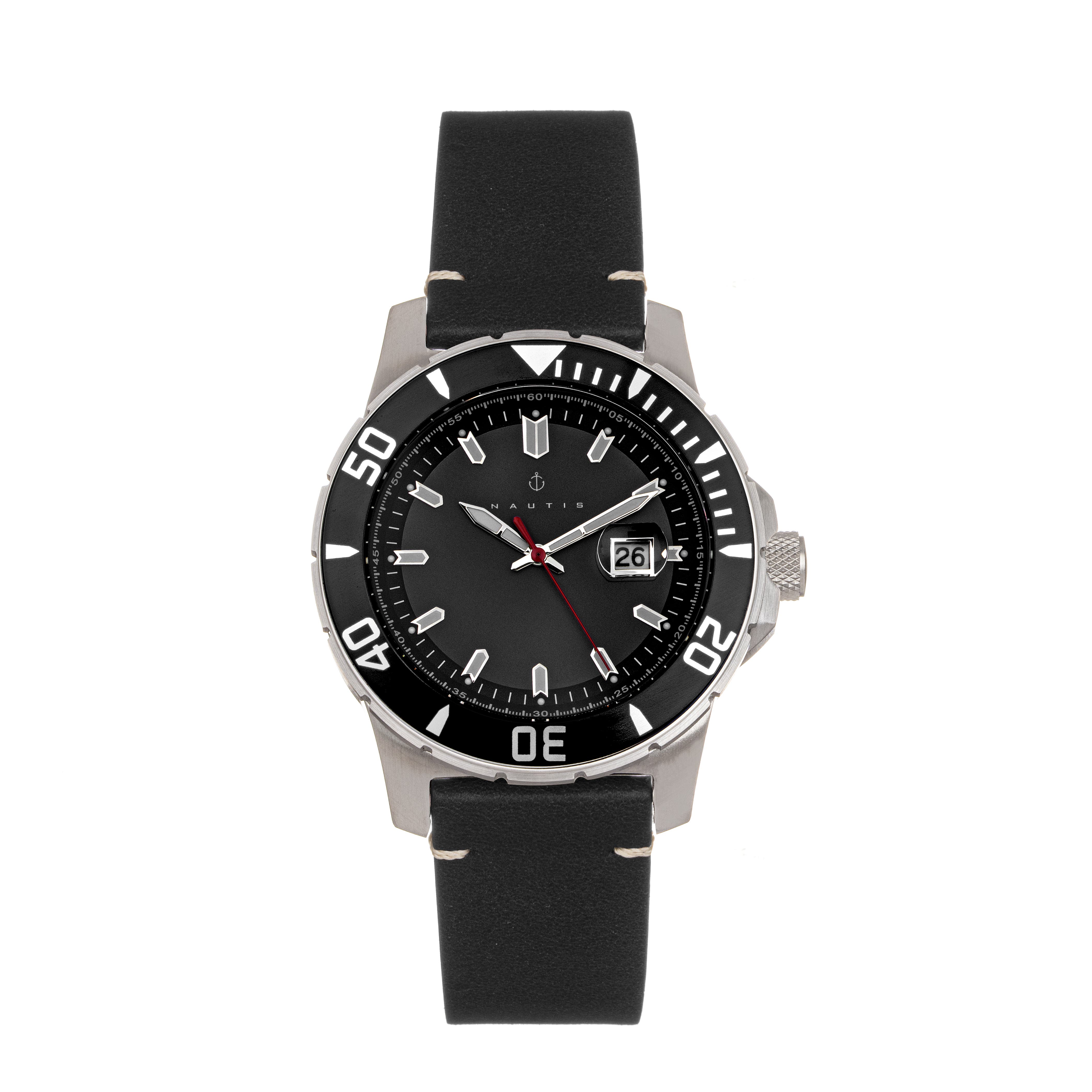 NWT Nautis Dive Pro 200 Quartz Blue Dial Men\'s Watch Nautis Dive Pro 200 Leather-Band Watch w/Date (Men) | Nordstrom main image 3