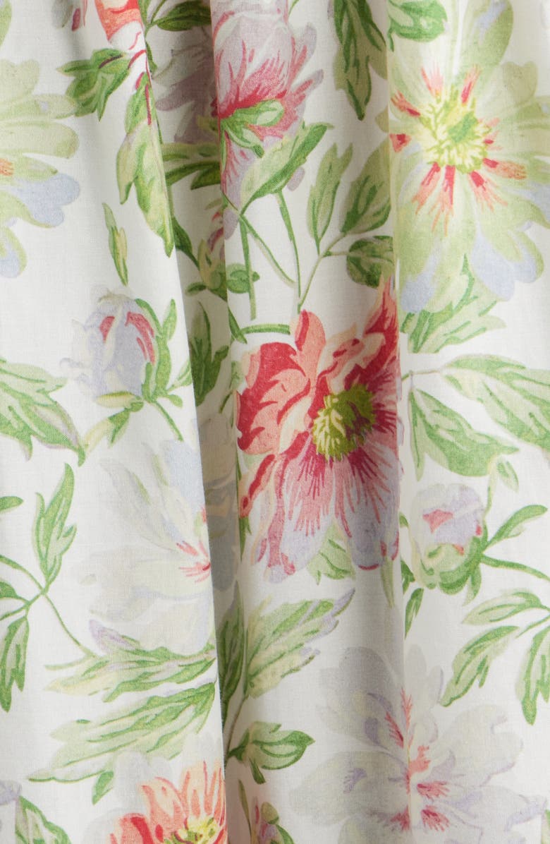 Hill House Home The Madeline Floral Smocked Puff Sleeve Cotton Maxi Dress, Alternate, color, Peony Chintz