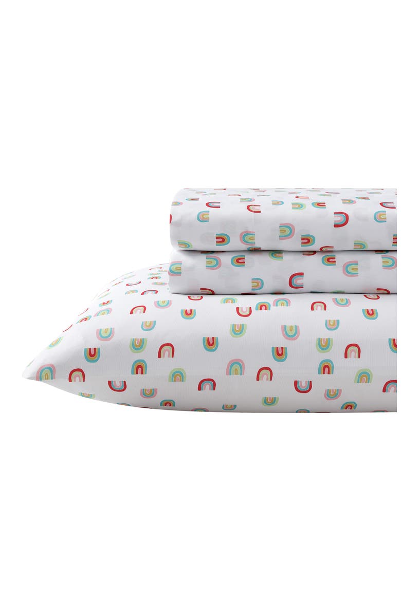 Sunnyvale Rainbow Sheet Set, Main, color, WHITE