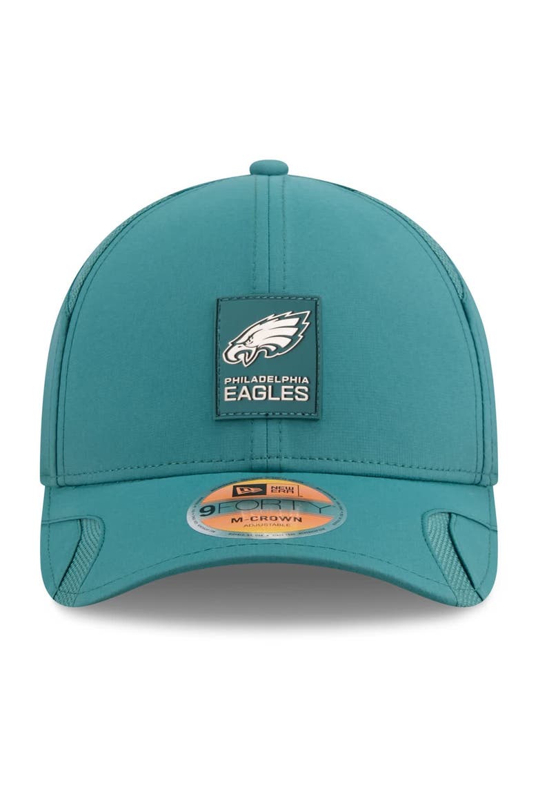 Men's New Era Midnight Green Philadelphia Eagles 2025 Sideline  M-Crown 9FORTY Adjustable Hat, Alternate, color, Green