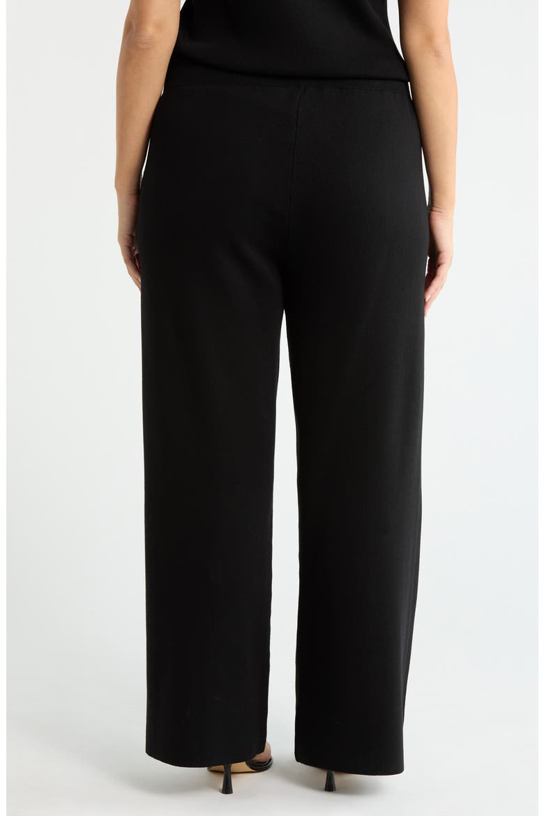 Sweater Knit Pants, Alternate, color, BLACK