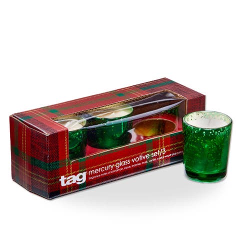 Christmas Fir Mercury Votive Candle - Scented Holiday Decor