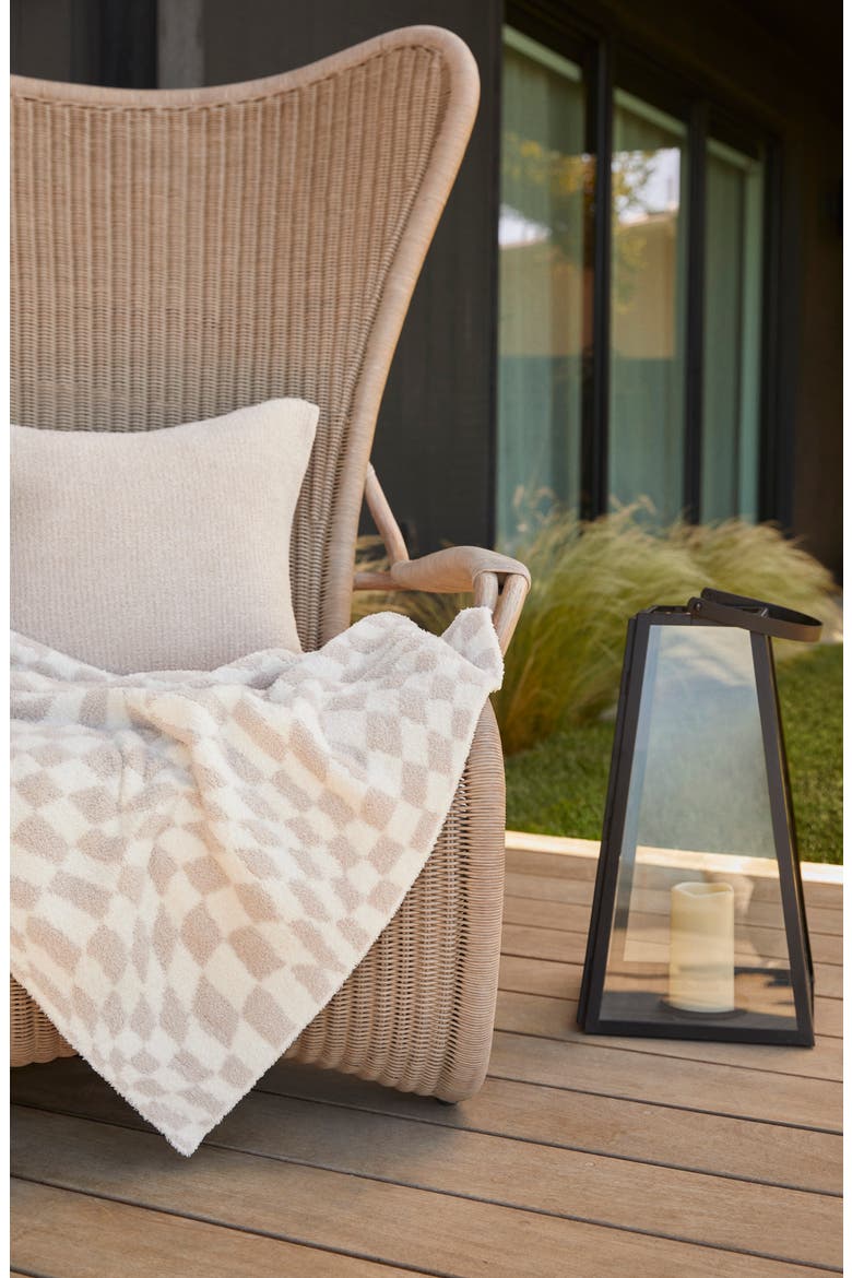 CozyChic™ Checkered Throw Blanket, Alternate, color, CREAM-STONE