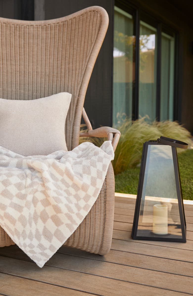 Barefoot Dreams<sup>®</sup> CozyChic<sup>™</sup> Checkered Throw Blanket, Alternate, color, Cream-Stone