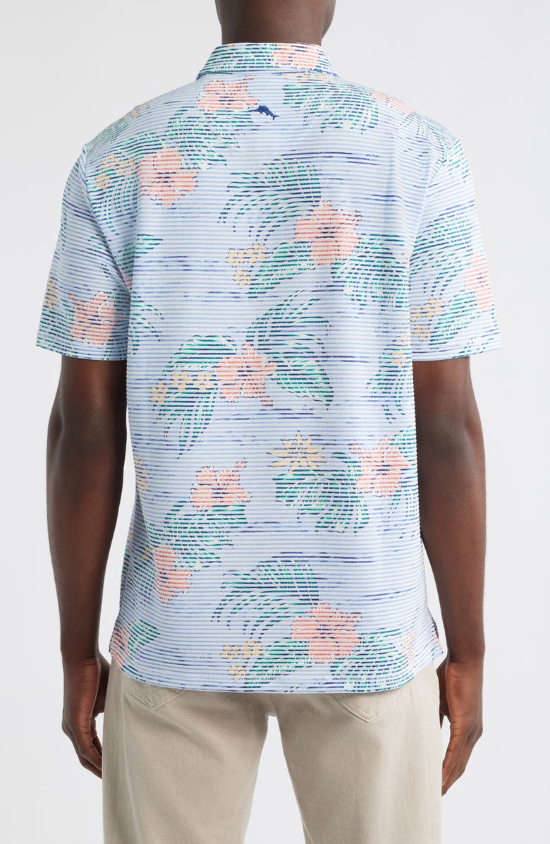 Tommy Bahama Costa Wave Isle Camo IslandZone<sup>®</sup> Seersucker Polo, Alternate, color, Big Sky Blue