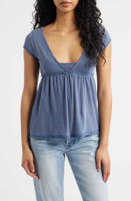 Tina Layered Cotton Babydoll Top