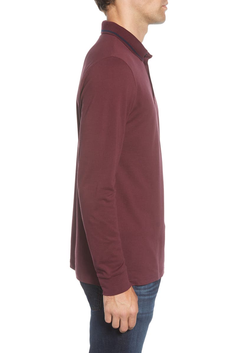 Bonobos Slim Fit Long Sleeve Superfine Piqué Polo, Alternate, color,