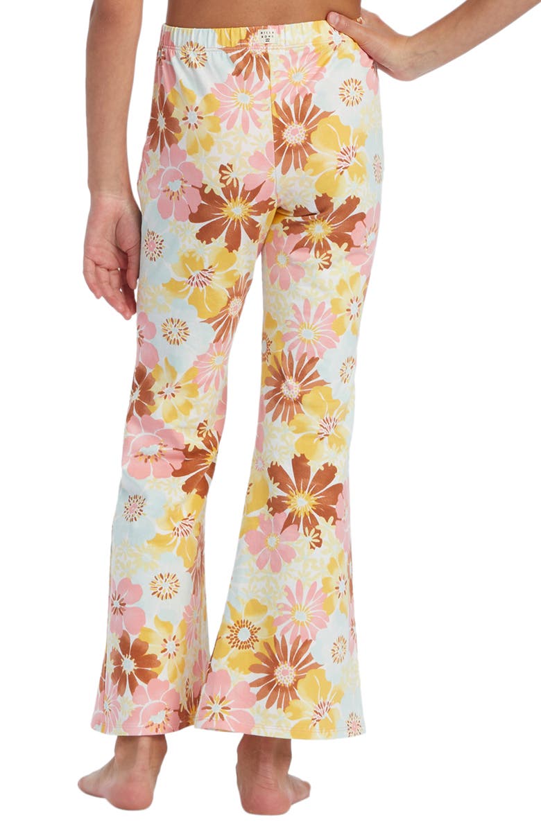 Billabong Kids' Flower Power Crop Jersey Flare Pants, Alternate, color,