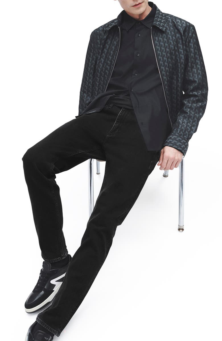 rag & bone Fit 2 Authentic Stretch Slim Fit Jeans, Alternate, color, Washed Black