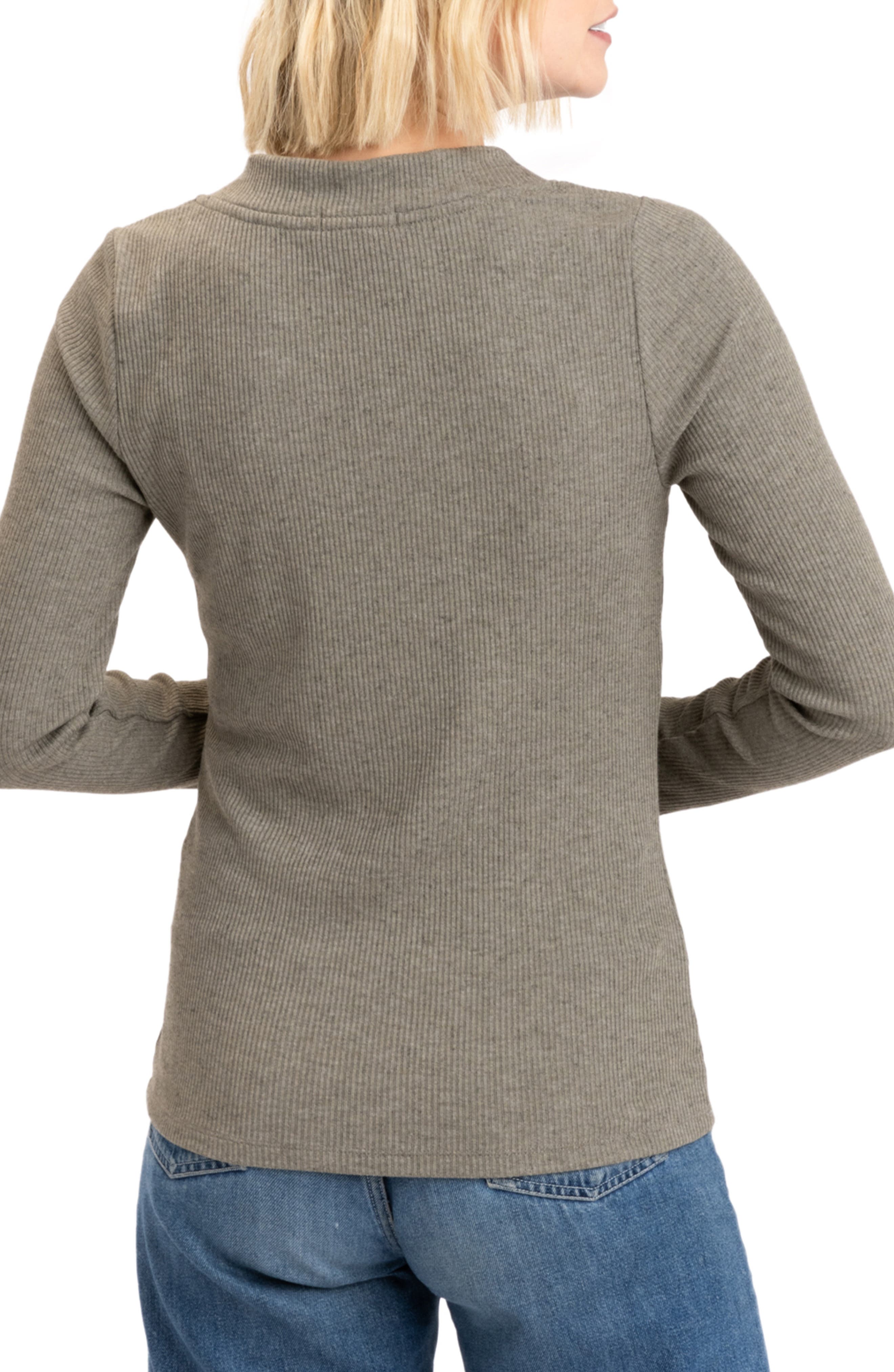 Kelby Long Sleeve Rib Knit T-Shirt - image 2