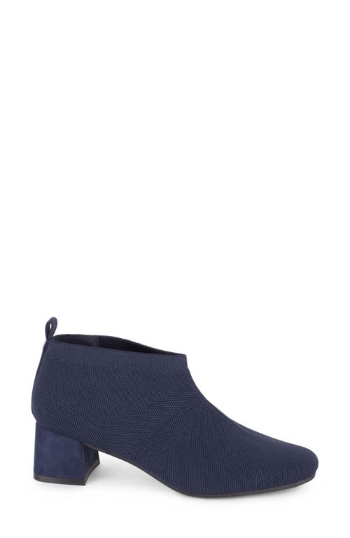 Tahari Corniche Block Heel Knit Bootie In Blue