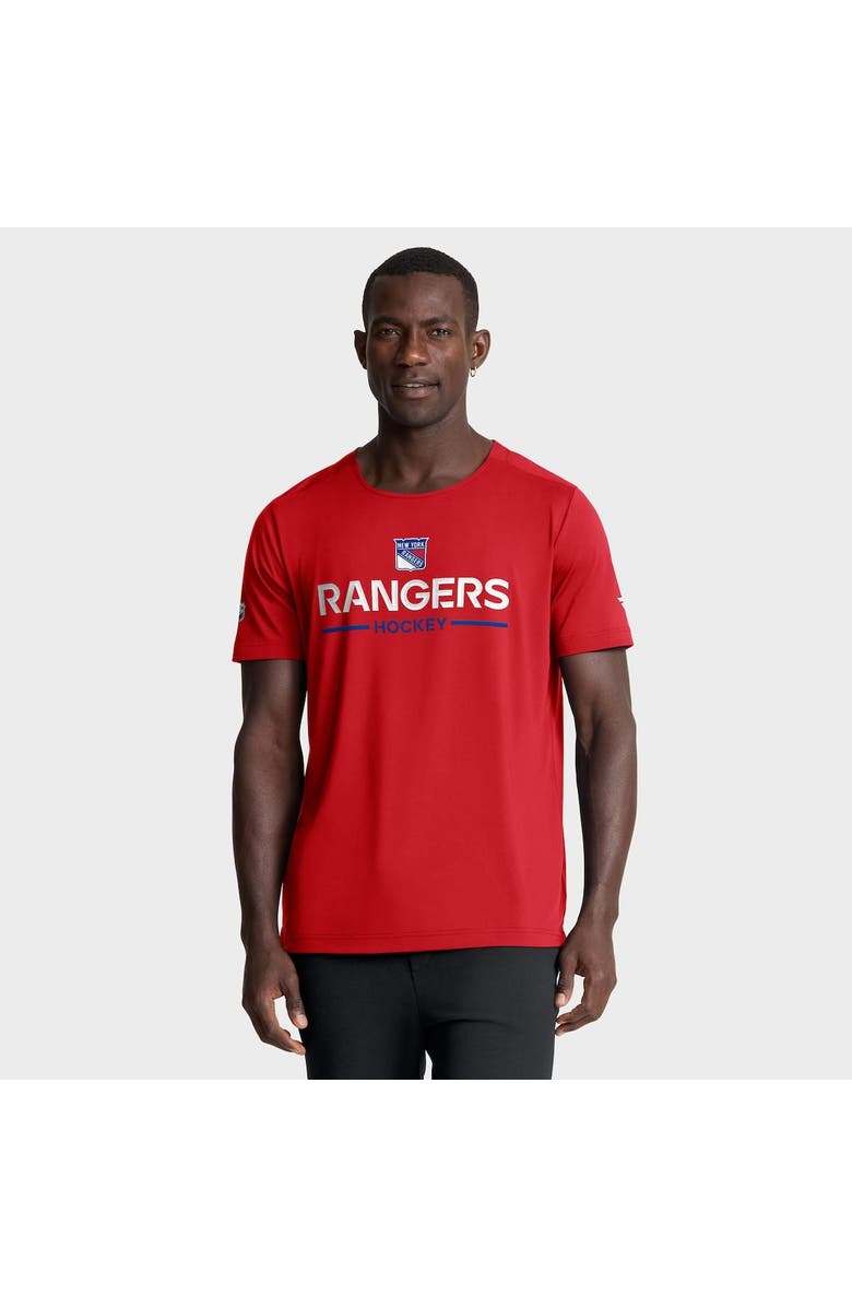 FANATICS Men's Fanatics Red New York Rangers Authentic Pro Rink Tech T-Shirt, Alternate, color, Red