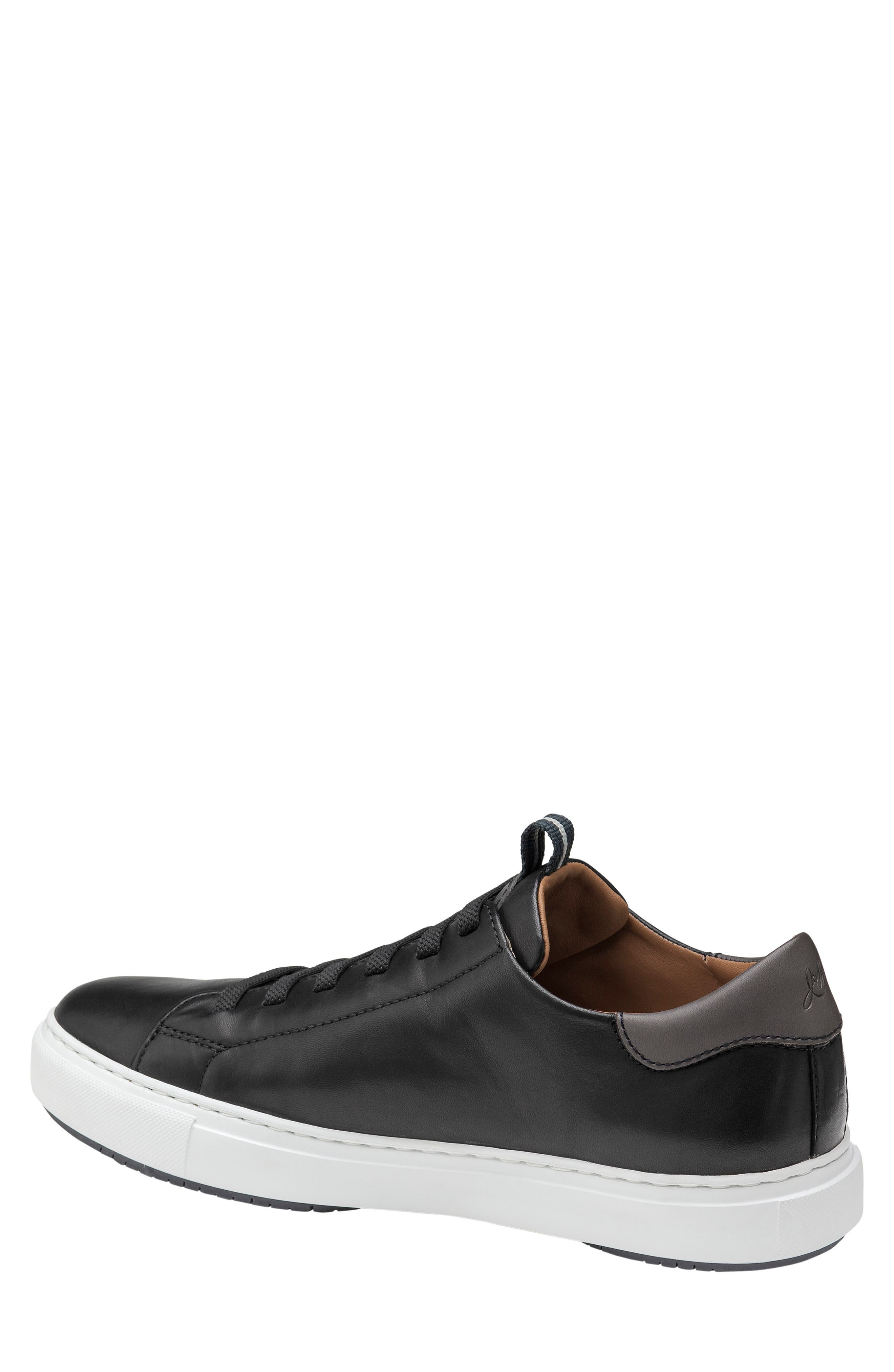 Johnston & Murphy Anson Lace to Toe Sneaker, Alternate, color, Black