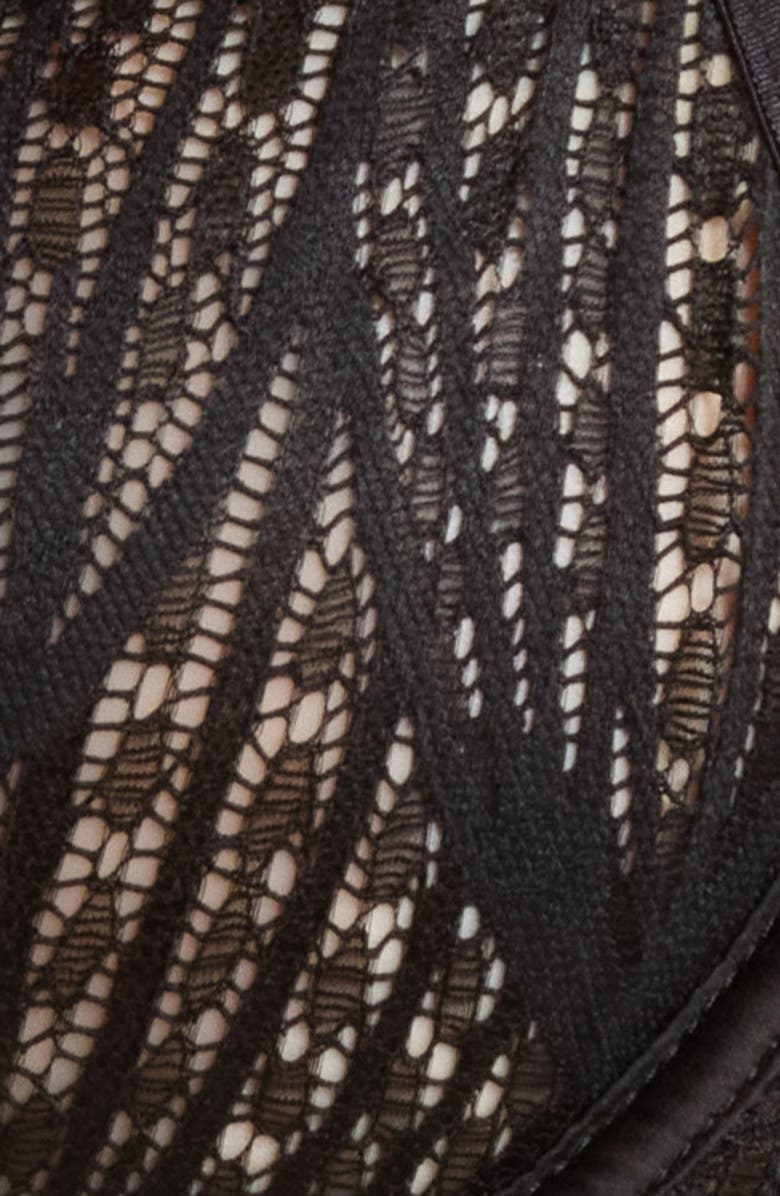 Bluebella Peyton Embroidered Underwire Bra, Alternate, color, Black