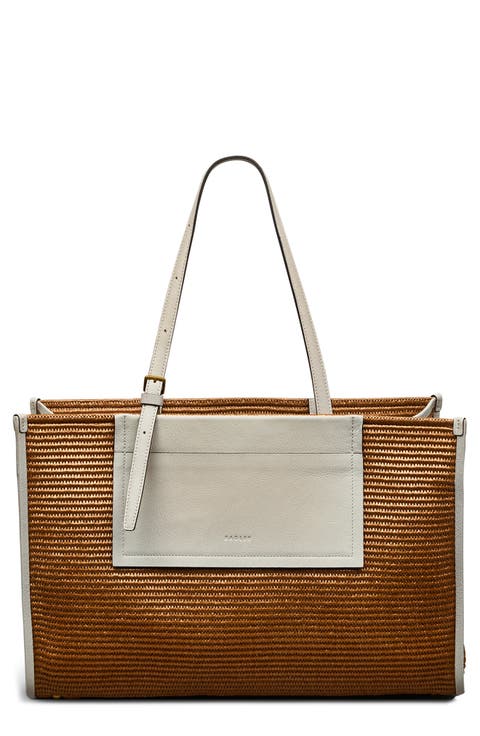The Large Burlington Raffia Tote