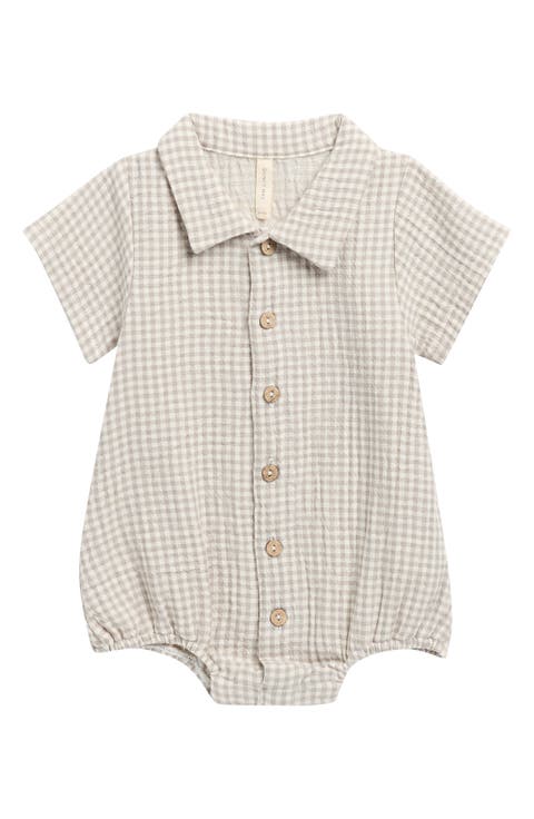 Matteo Gingham Cotton Romper (Baby)