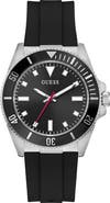 GUESS Cliff Silicone Strap Watch, 41mm