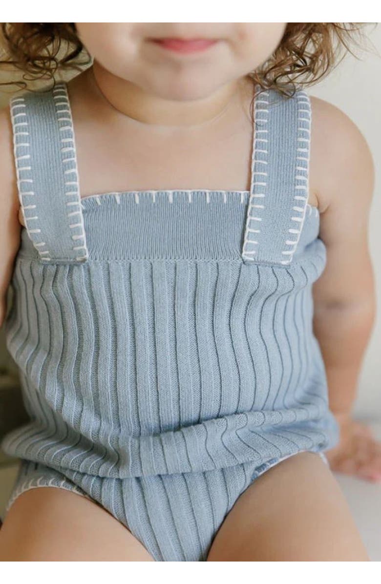 Ely's & Co. Looms Wave Collection - Knit Pointelle Romper, Alternate, color, 