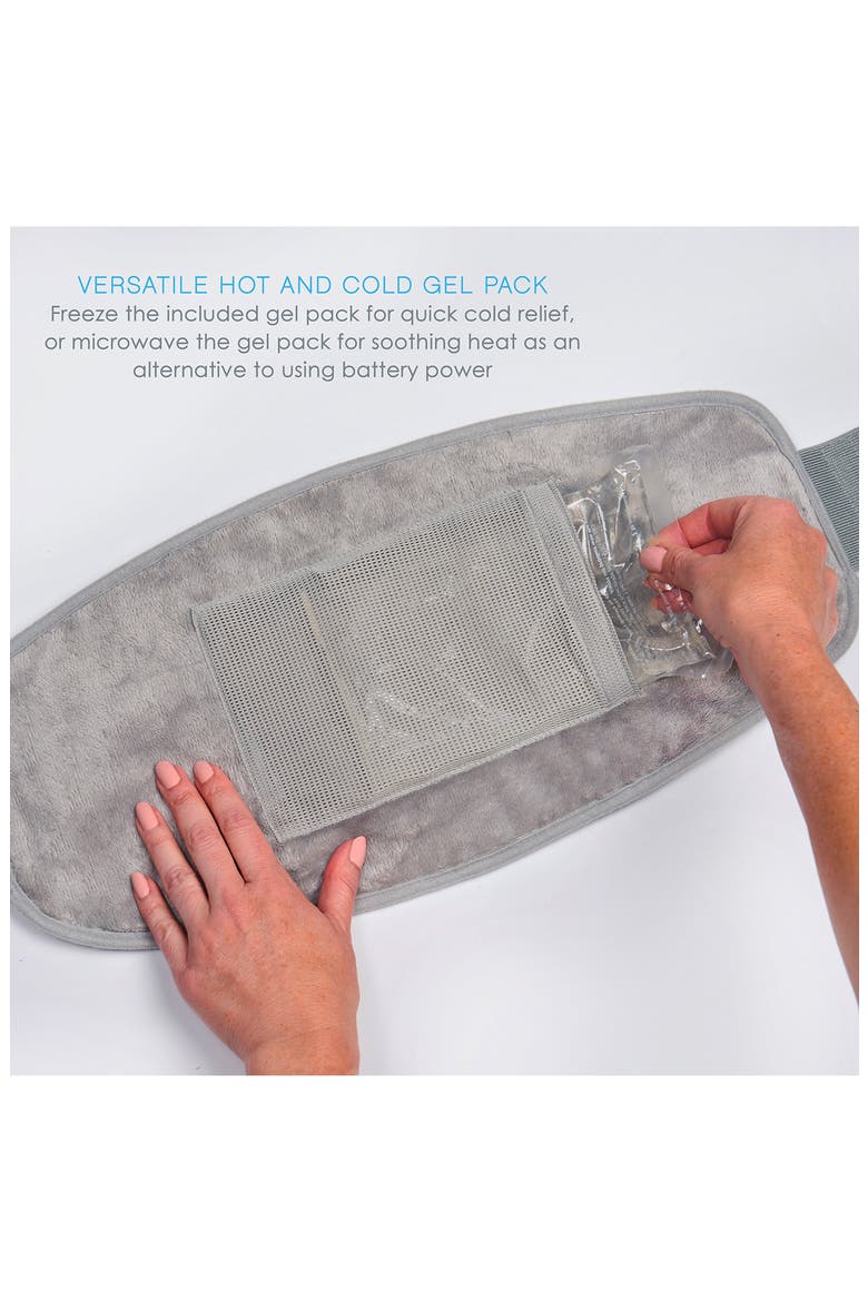 Lumbar & Abdominal Cordless Heating Wrap, Alternate, color, MIST GRAY