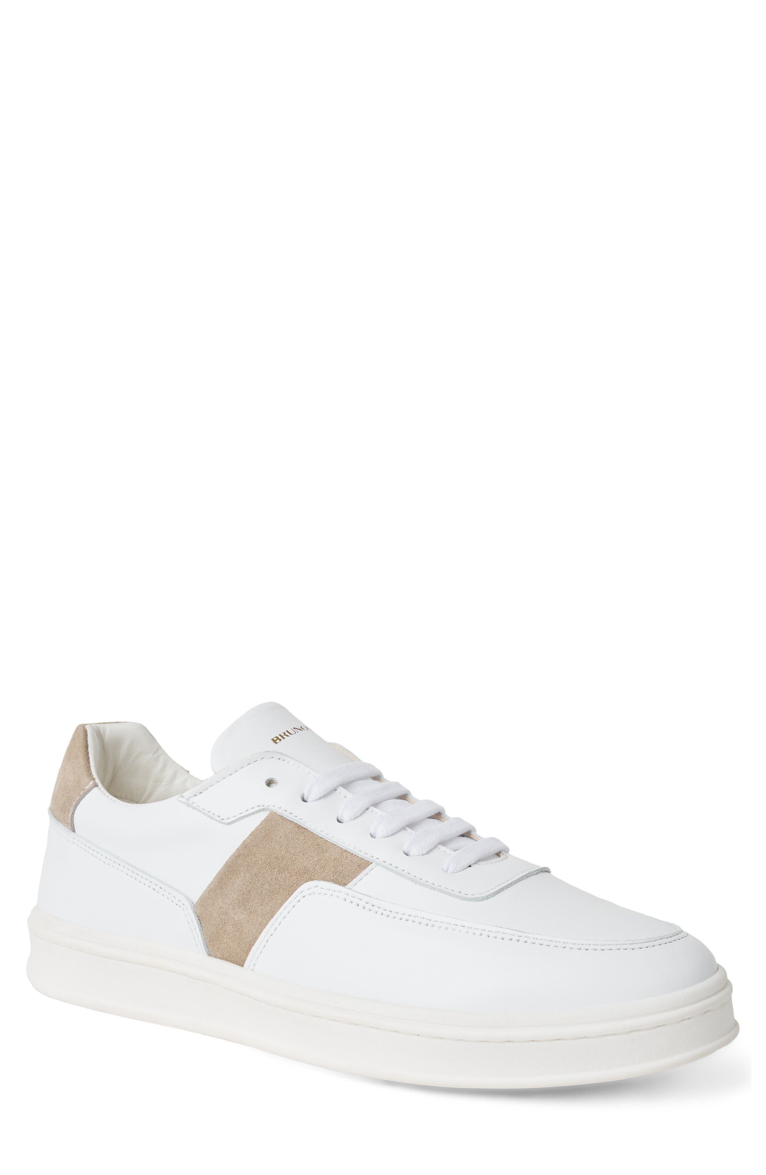 Bruno Magli Ponza Sneaker, Main, color, White/ Beige Suede
