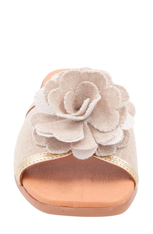 Andre Assous André Assous Kiky Slide Sandal In Natural/platino