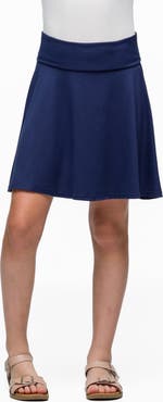 24sevenKid Foldover Waist Flared Knee Length Skirt