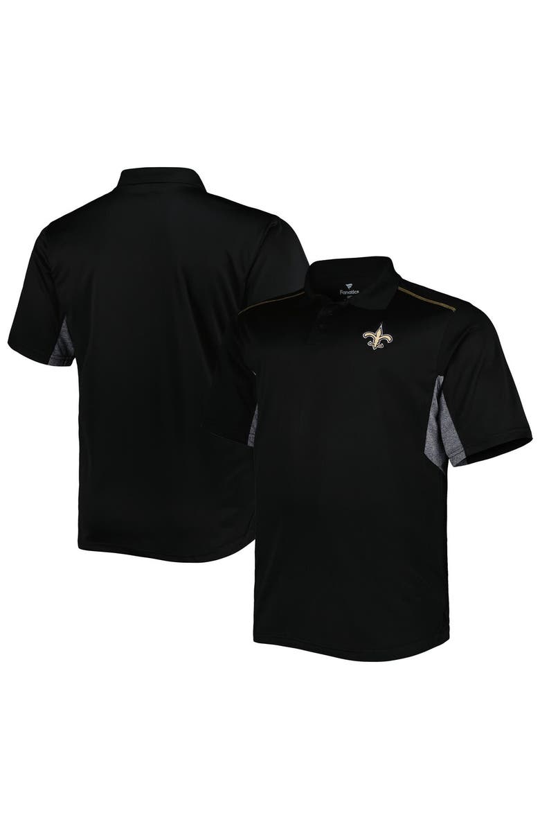 PROFILE Men's Black New Orleans Saints Big & Tall Team Color Polo, Main, color, 