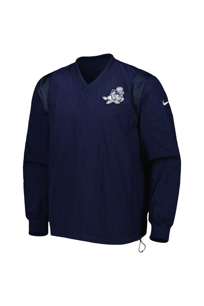 Men's Nike Navy/Silver Dallas Cowboys Sideline Team ID Reversible Pullover Windshirt, Alternate, color, Silver