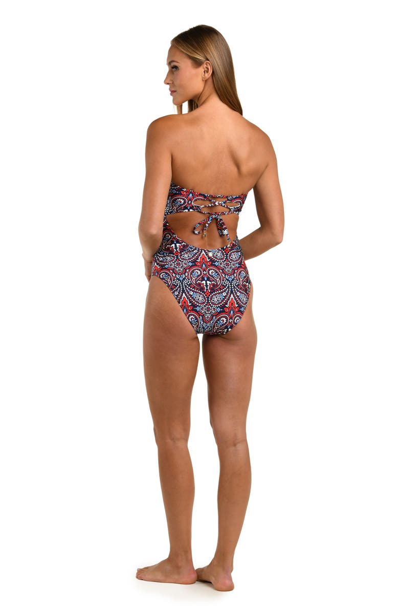 Sunshine 79 Americana Paisley Print One-Piece Swimsuit, Alternate, color, 