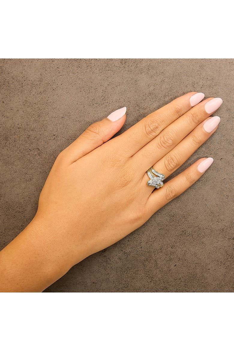 10K Yellow Gold 1/2 cttw Diamond Cluster Cocktail Ring, Alternate, color, Yellow Gold