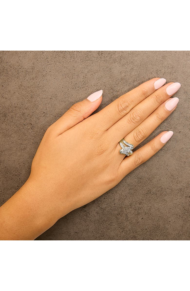 Haus of Brilliance 10K Yellow Gold 1/2 cttw Diamond Cluster Cocktail Ring, Alternate, color, Yellow Gold