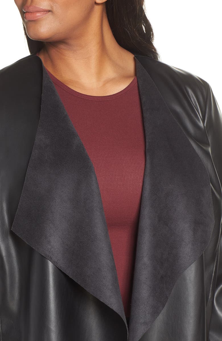 Halogen<sup>®</sup> Drape Faux Leather Jacket, Alternate, color,