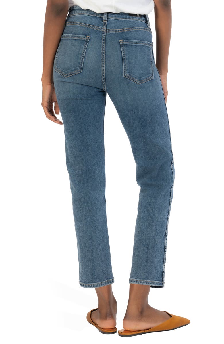 KUT from the Kloth Elizabeth Fab Ab High Waist Crop Straight Leg Jeans, Alternate, color, 