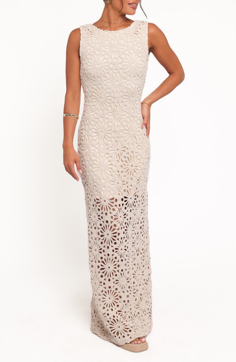 Petal & Pup Carlene Maxi Dress, Main, color, Natural