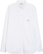 Coperni Boyfriend Logo Cotton Button-Down Shirt