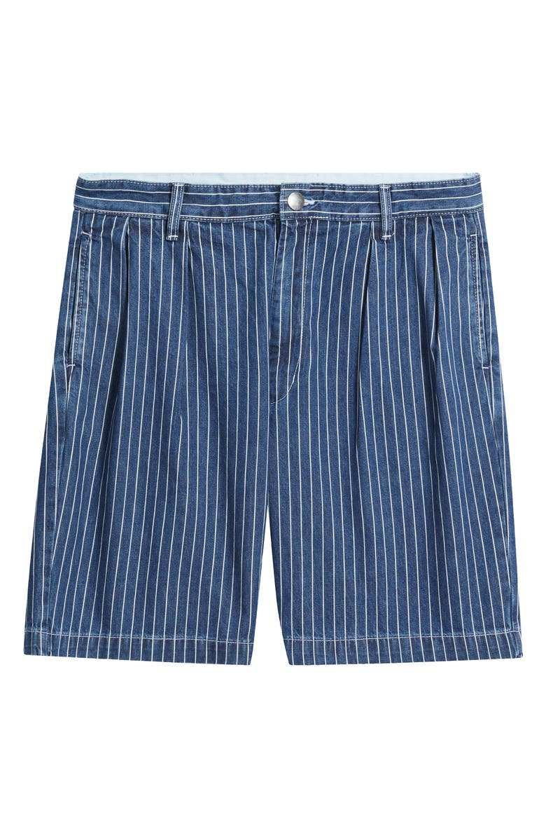 Service Works Part Timer Pinstripe Denim Shorts, Alternate, color, Indigo