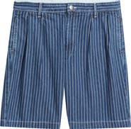 Service Works Part Timer Pinstripe Denim Shorts