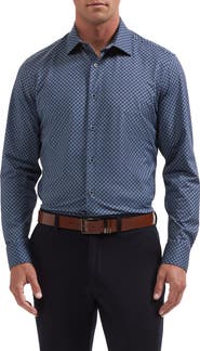 Bugatchi James OoohCotton Geometric Long Sleeve Button-Up Shirt