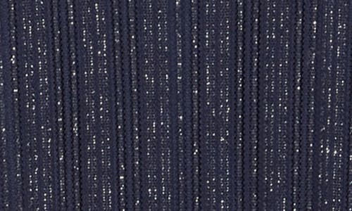 Connected Apparel Three-quarter Sleeve Mesh A-line Dress In Blue
