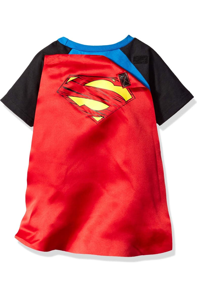 Justice League Tee with Detachable Cape, Alternate, color, Superman Blue