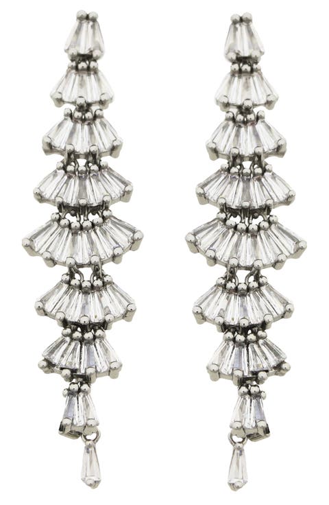 Baguette Linear Drop Earrings