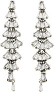 Panacea Baguette Linear Drop Earrings