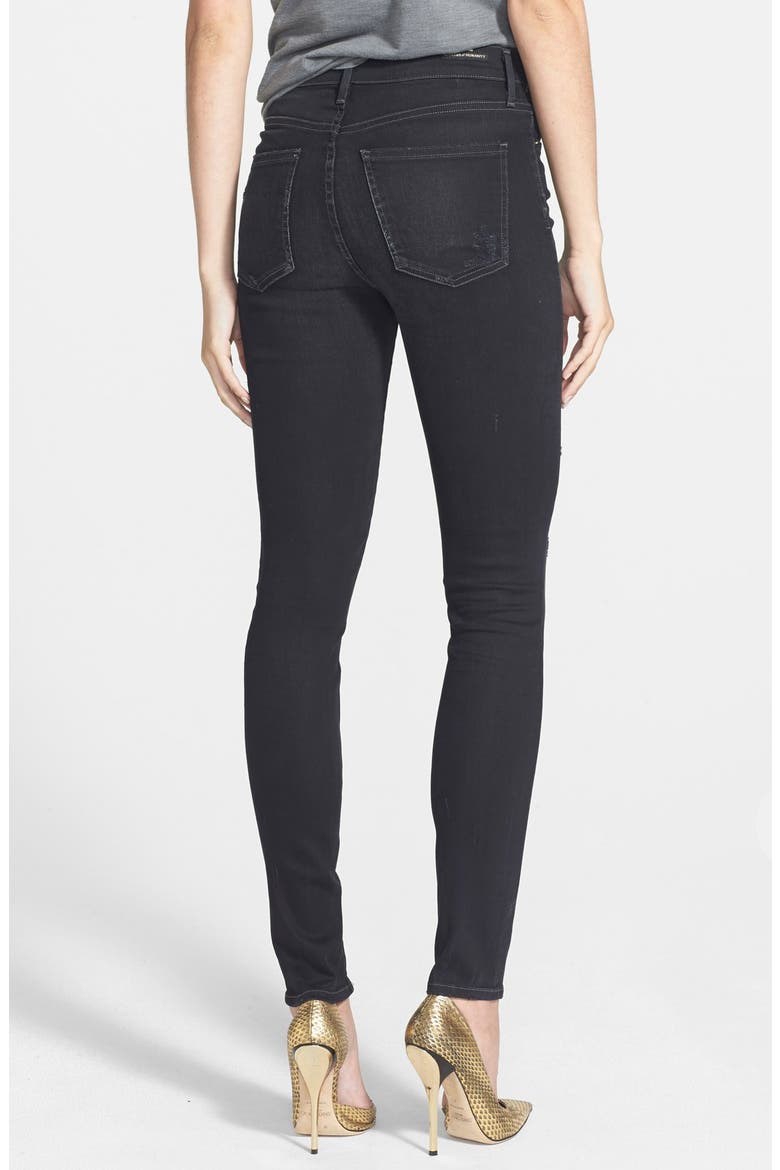 Rocket Distressed High Waist Skinny Jeans, Alternate, color, PORTER