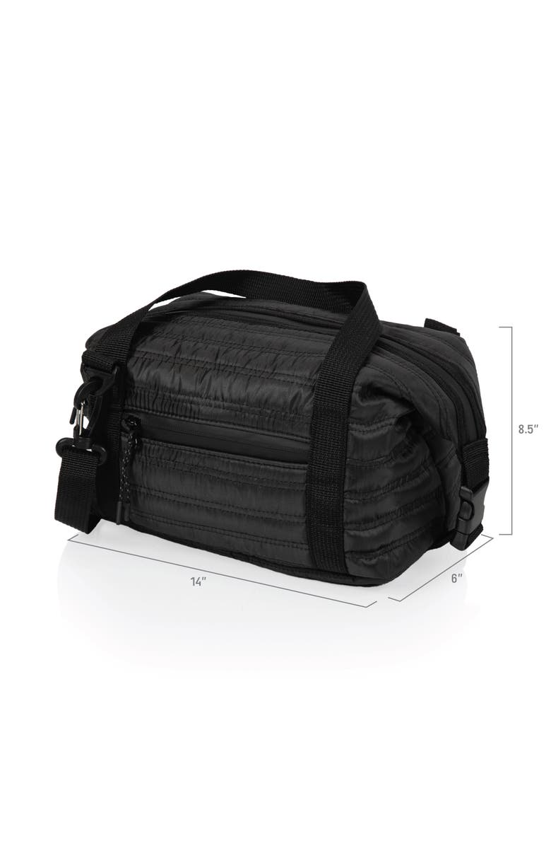 Oniva Midday Quilted Washable Insulated Lunch Bag, Alternate, color, Obsidian Black