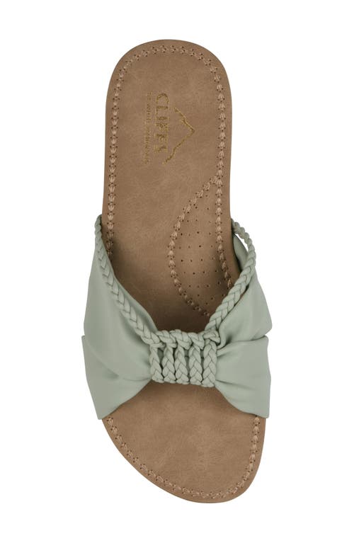 Cliffs By White Mountain Fasha Slide Sandal In Sage Green